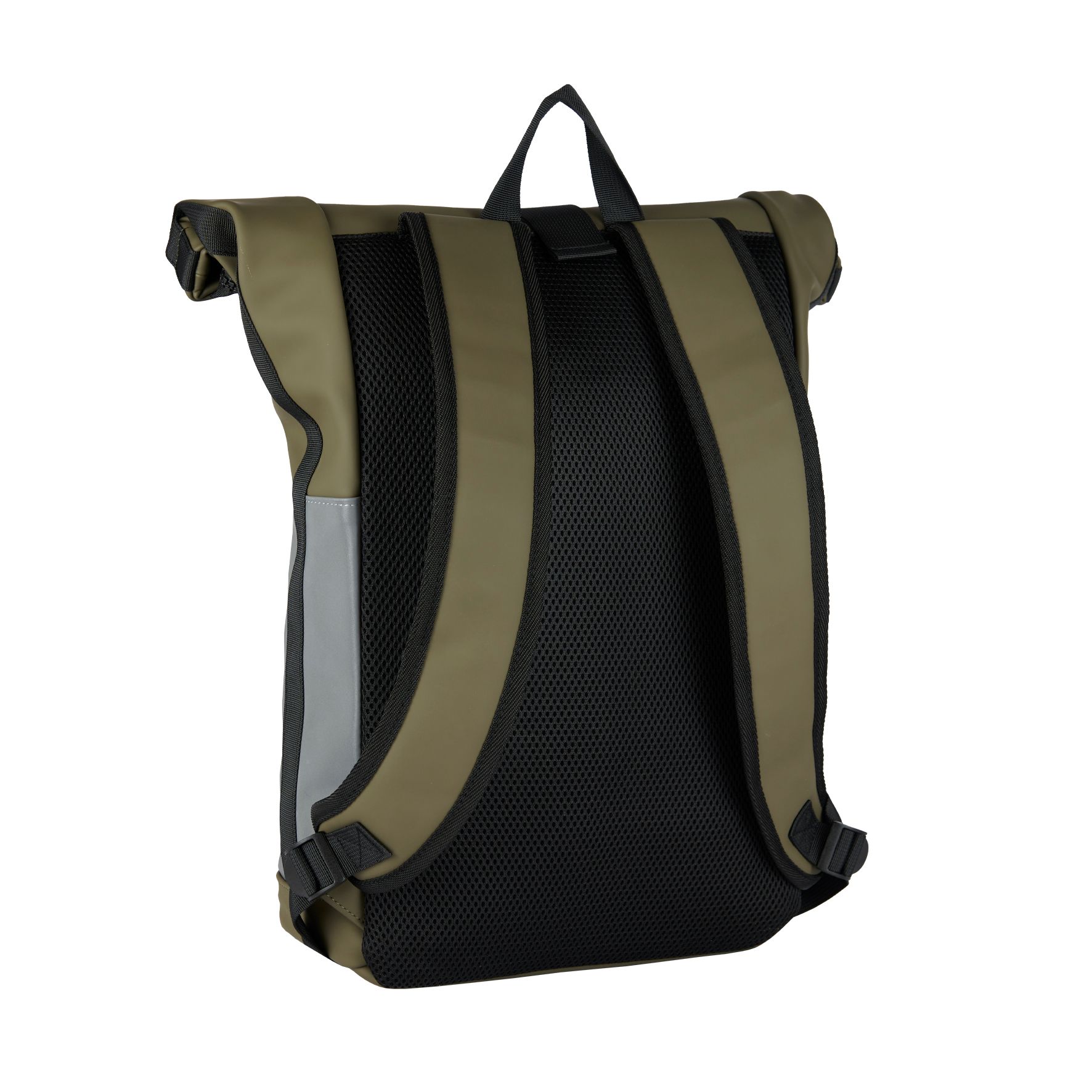 New Rebels Bowie New York Rolltop Backpack Reflective Part Olive