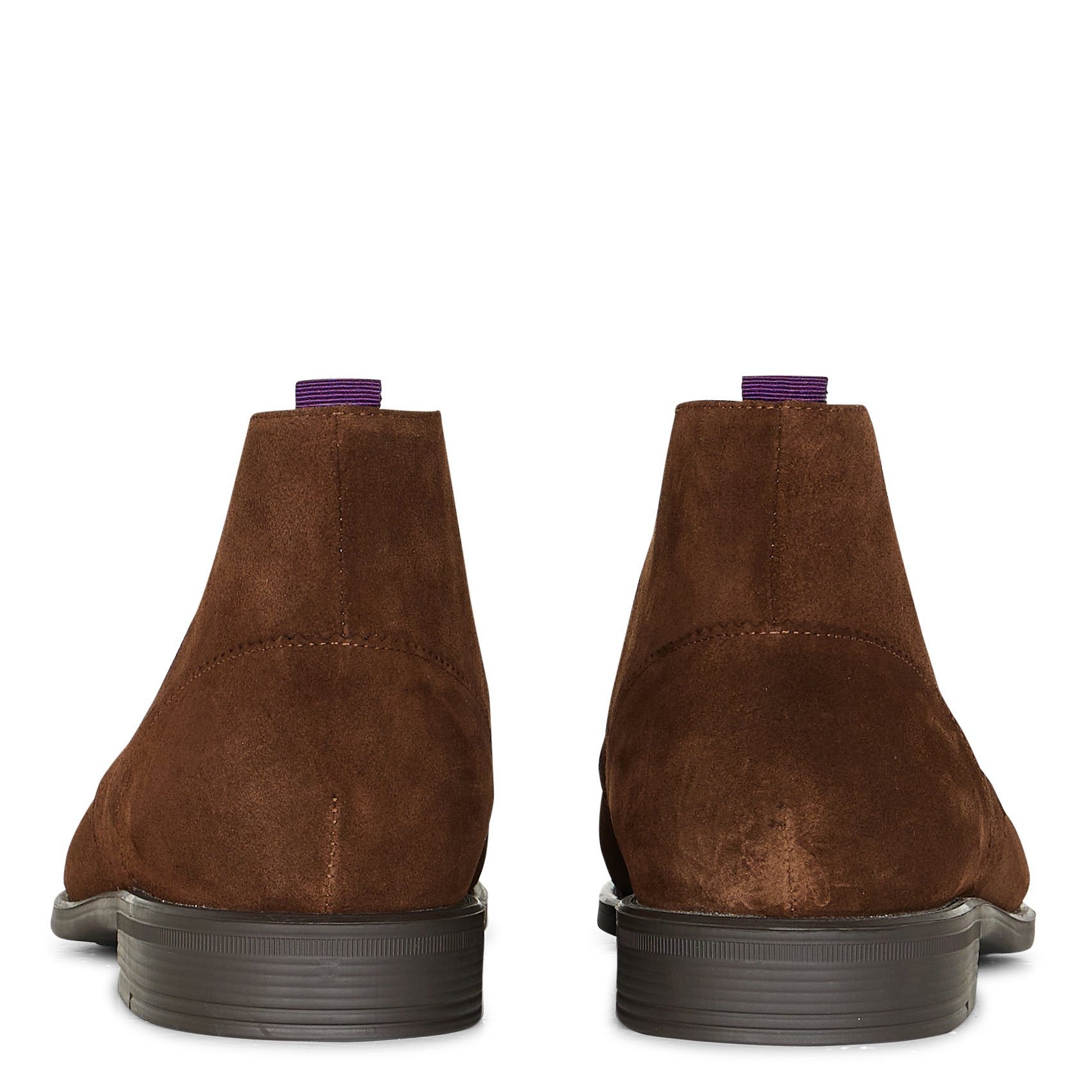 Chelsea boots en cuir velours| Marron