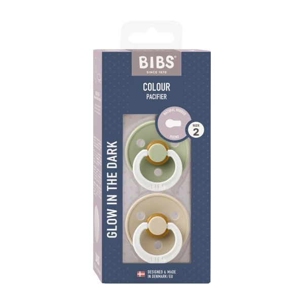 BiBs Glow Fopspeen - 0-6 Mnd - Blush / Vanilla