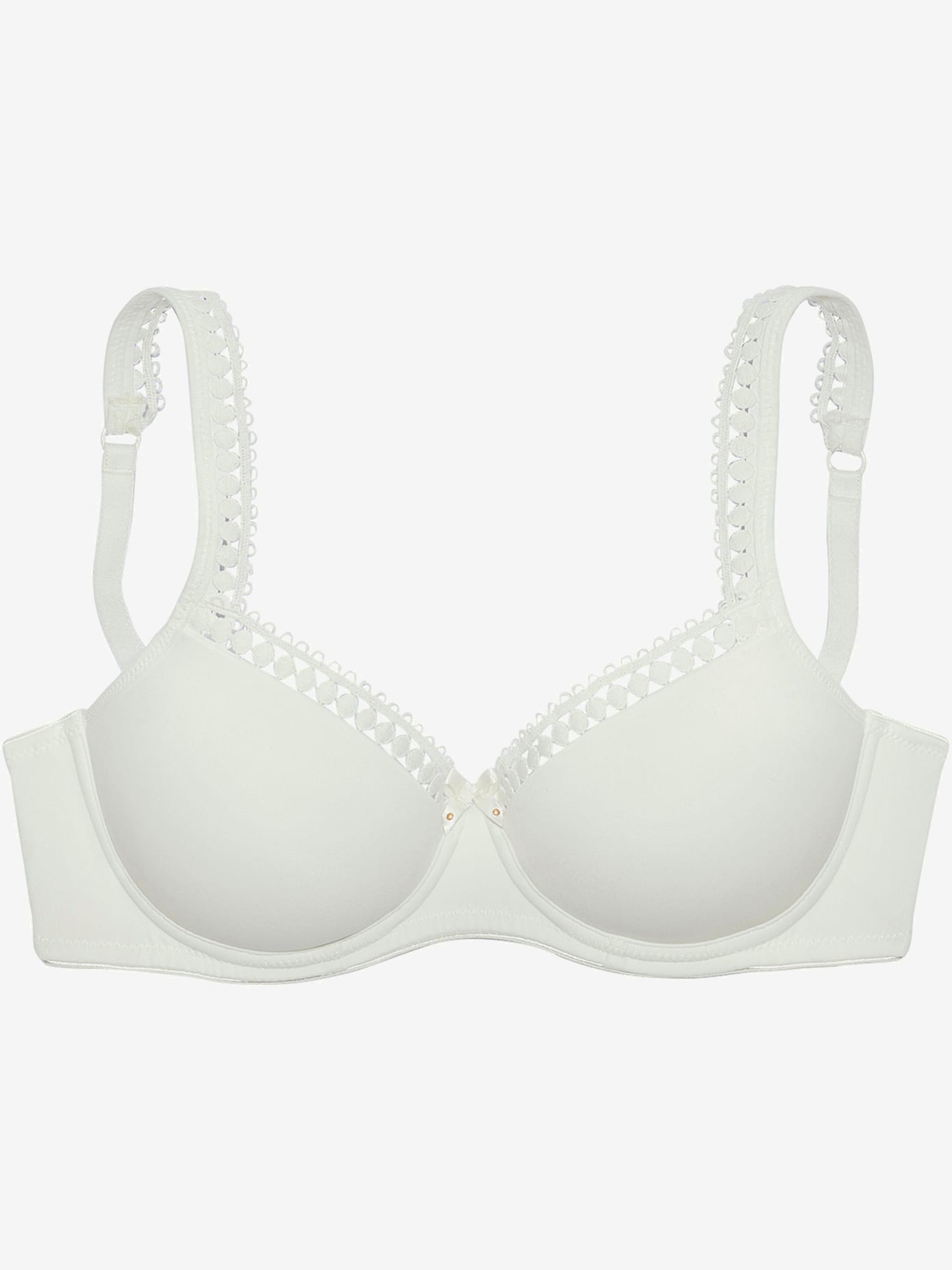 Soutien-gorge à coques classique avec bordure fine en dentelle