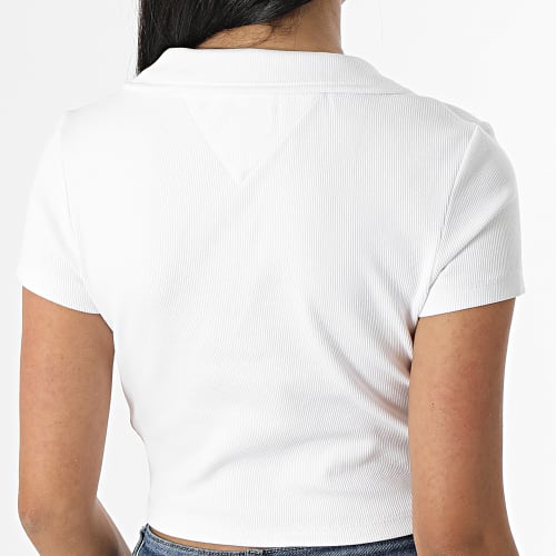 Polo Manches Courtes Femme Essential V-Neck 5322 Blanc