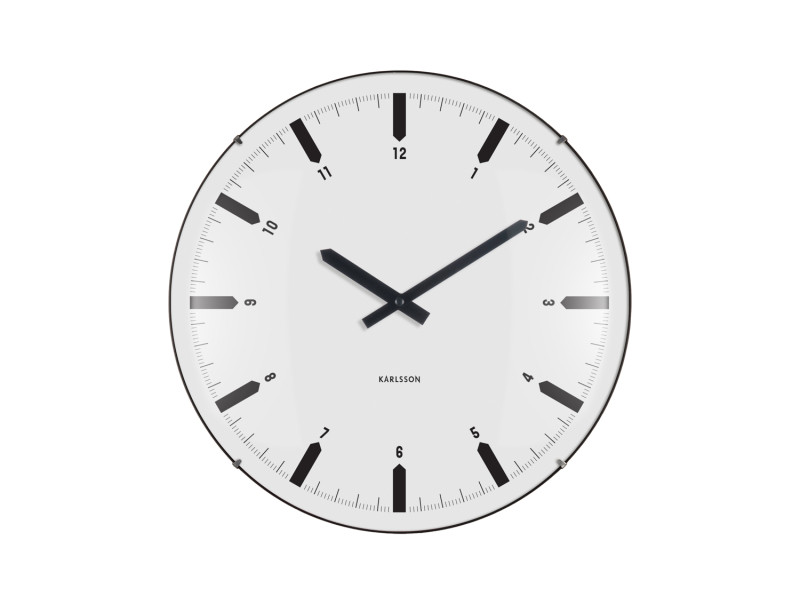 Wall Clock Realista Dome KA6086RD Burgundy red