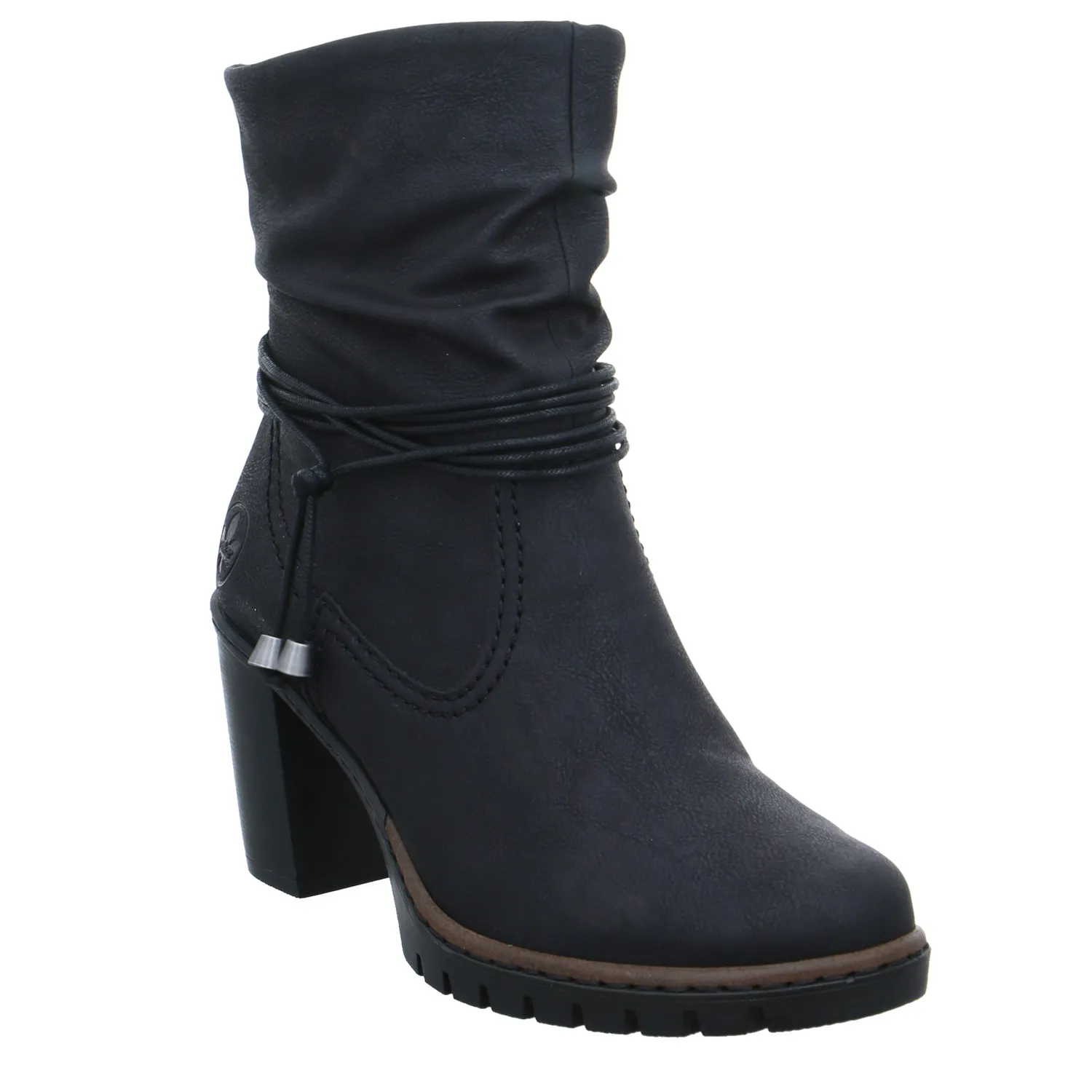 RIEKER Stiefelette Schwarz Lederimitat