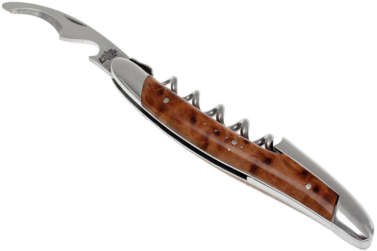 Forge de Laguiole SOM1THBRI, kelnersmes gepolijst, thuya-wood