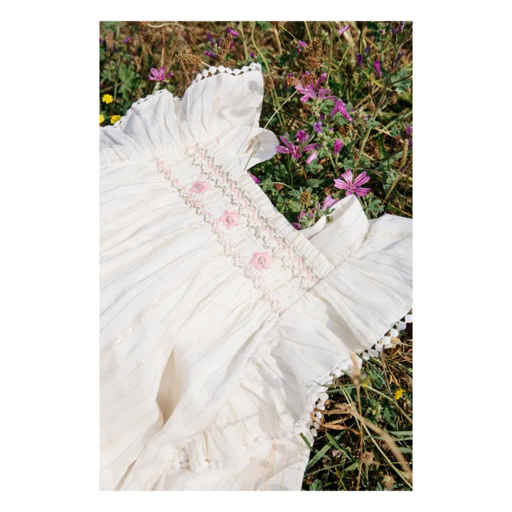 Louise Misha Robe Martine Métallisée | Ecru