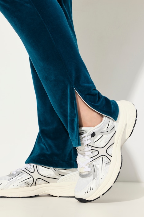 Samt-Jogginghose, Glitzer-Piping, Elastikbund, Taschen