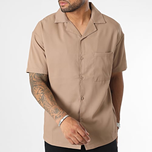Chemise Manches Courtes Marron