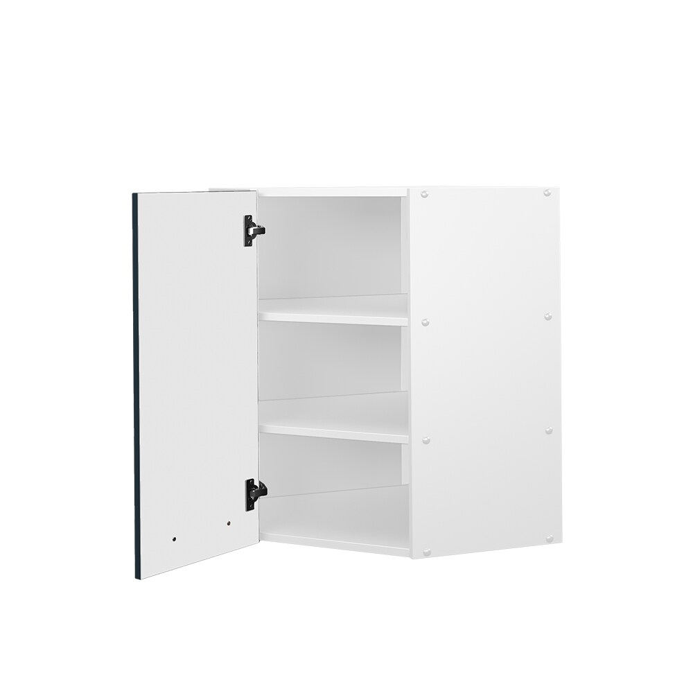 Vicco Eckhängeschrank Fame-Line Weiß Dunkelblau Hochglanz 57 cm