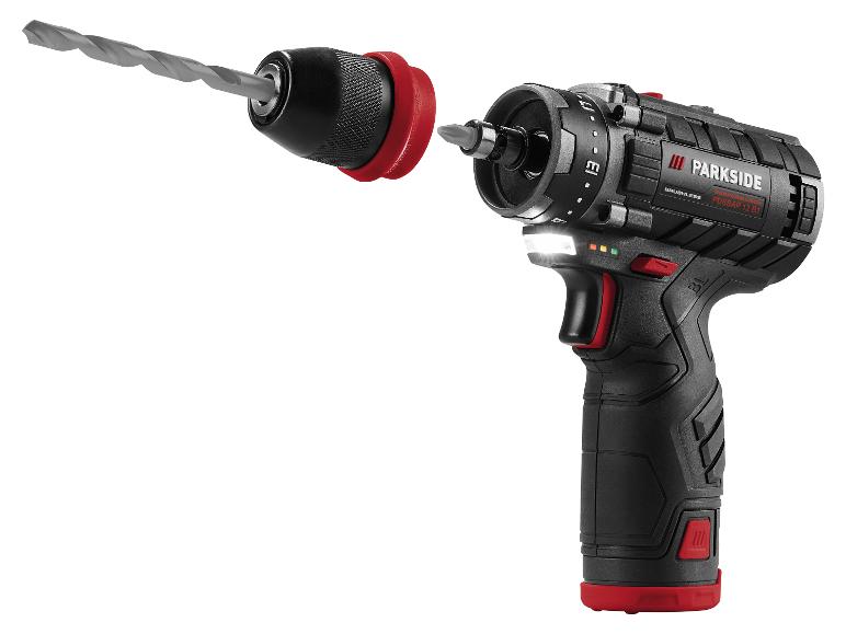 Accu-schroefboormachine en -slagschroevendraaier 12 V met accu's en lader