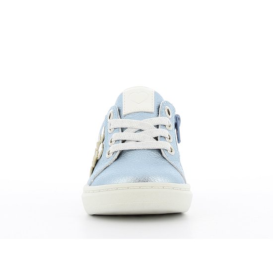 Baskets basses cœurs brillants   Bleu        de               P'tit Bisou premiers pas