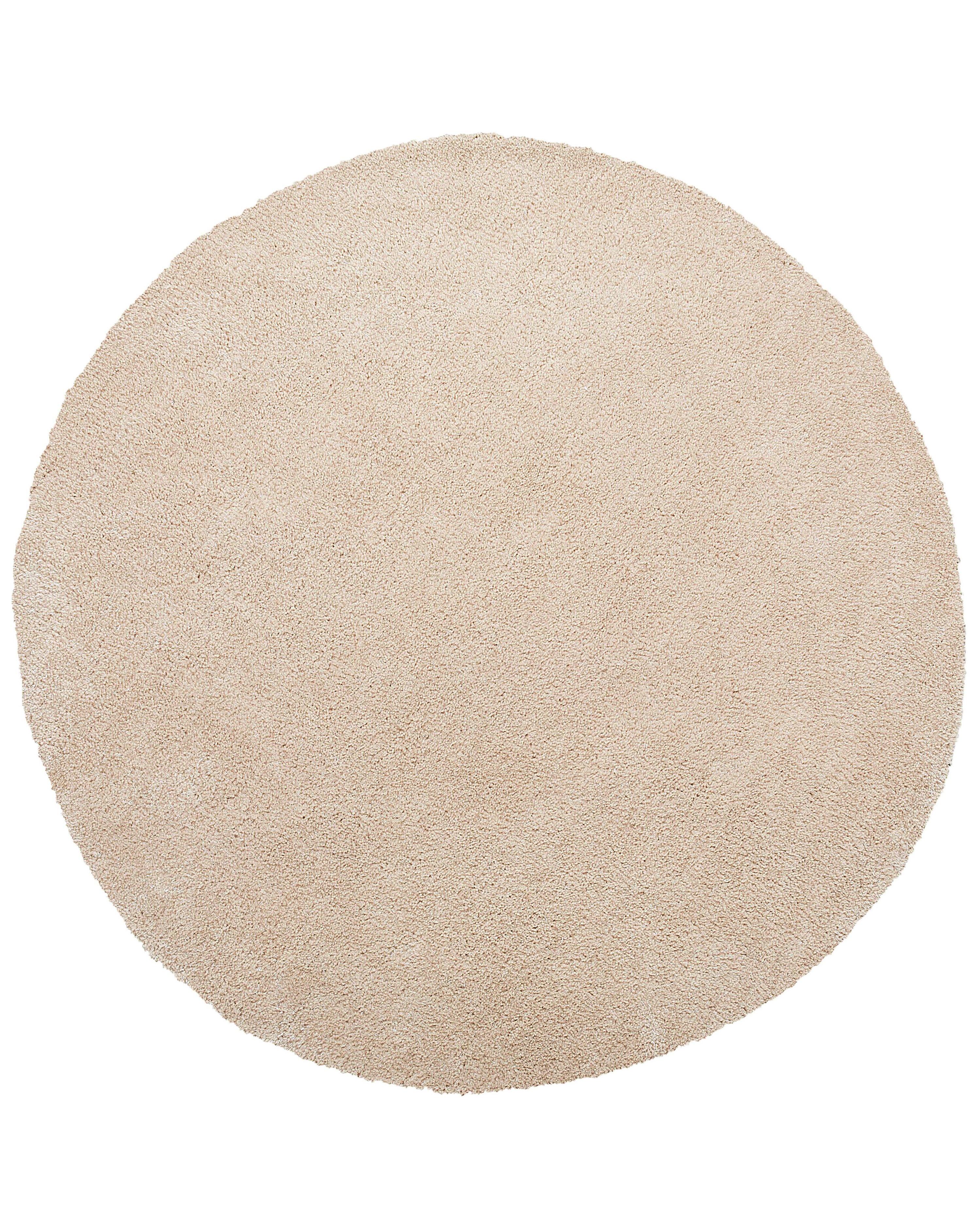 Hoogpoligvloerkleed DEMRE Beige ø 140 cm