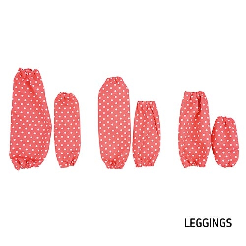 Leggings protetoras para pernas e pescoço com estampa de bolinhas - Tamanho G