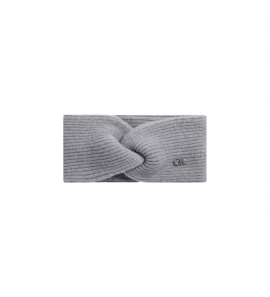 Faixa de cabelo torcida cinza Calvin Klein