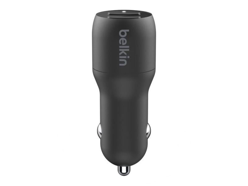 Belkin Autoladegerät Boost Charge 2-Port USB-A  24W   USB-C KFZ-Adapter mit zwei USB-A Buchsen
