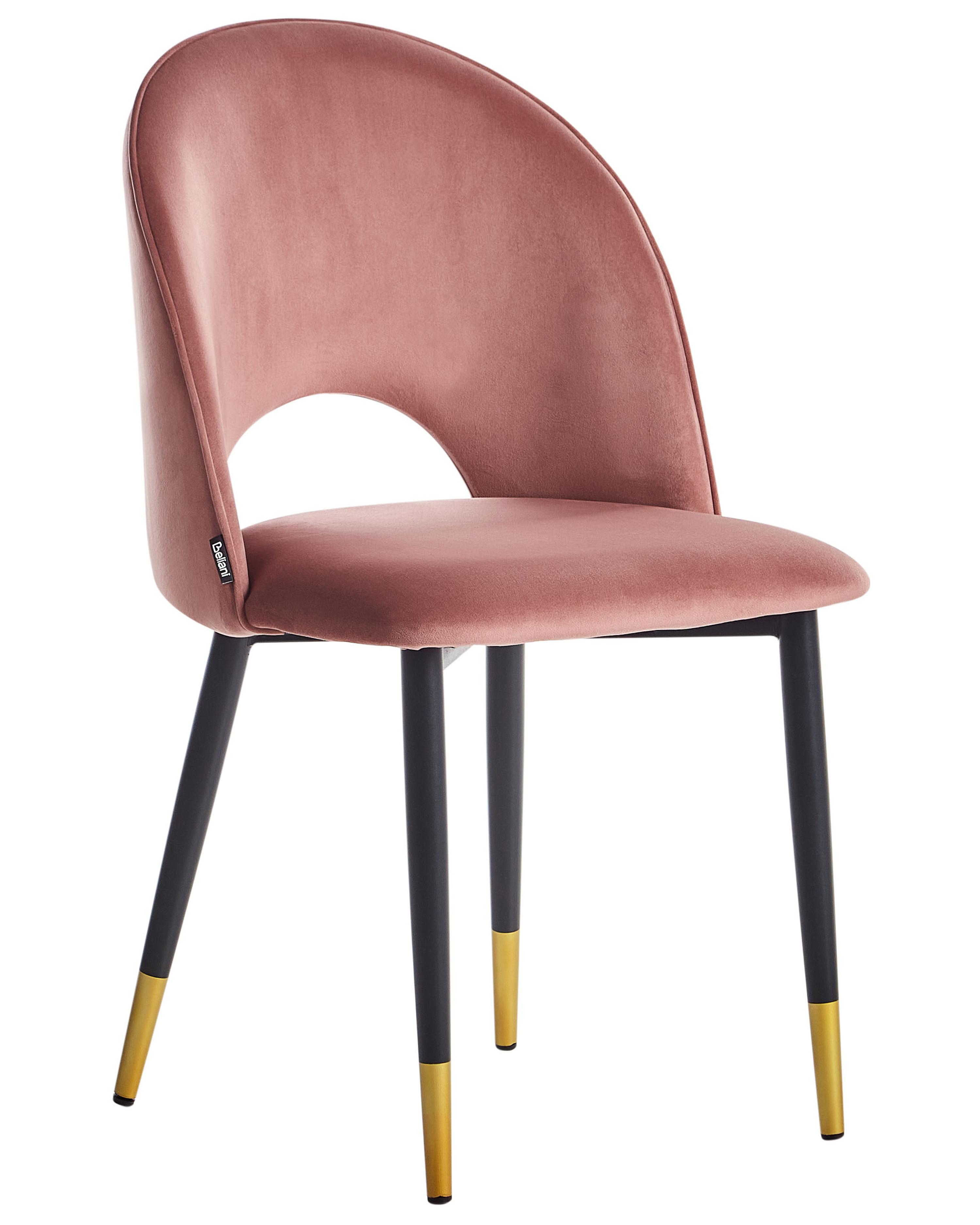 Set van 2 eetkamerstoelen MAGALIA Fluweel Roze