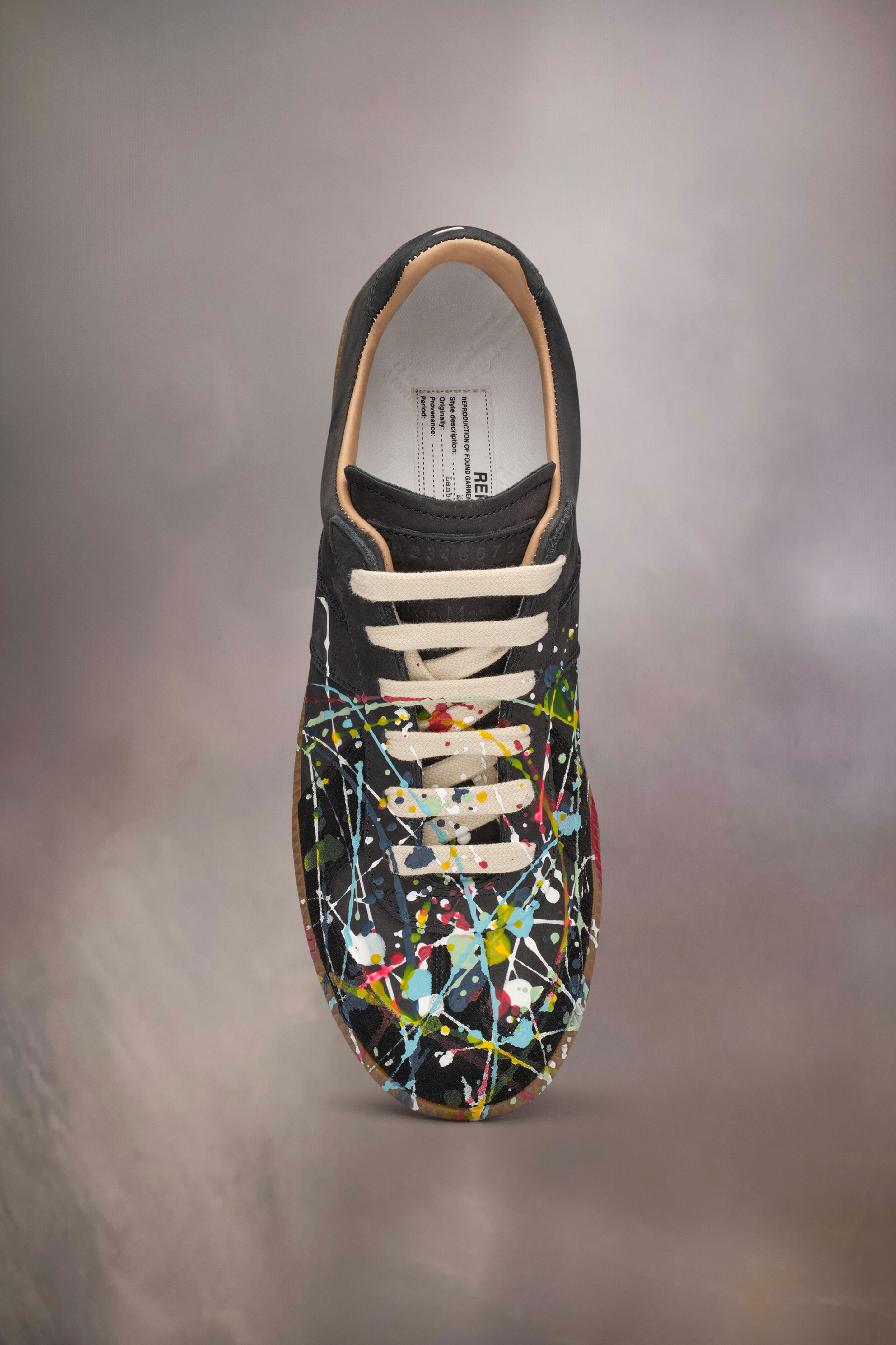 Sneakers Paint Drop Replica Noir Noir