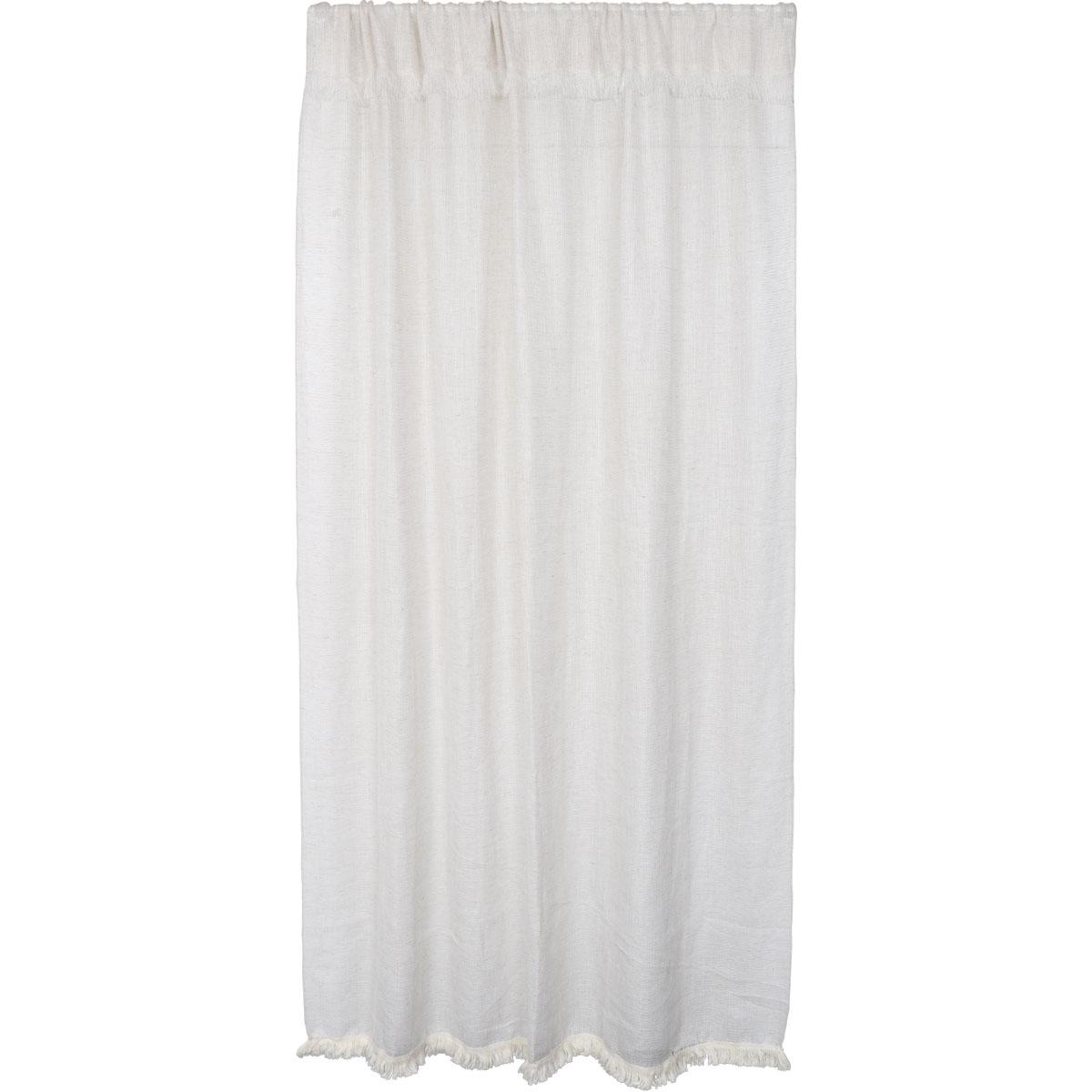 RIDEAU PORTE POLYESTER LIN TISSE 135X225CM NATUREL
