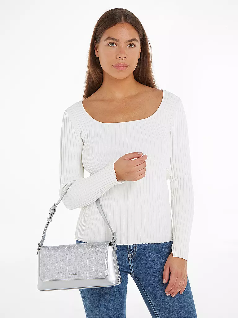 CALVIN KLEIN Tasche - Henkeltasche CK MUST silber