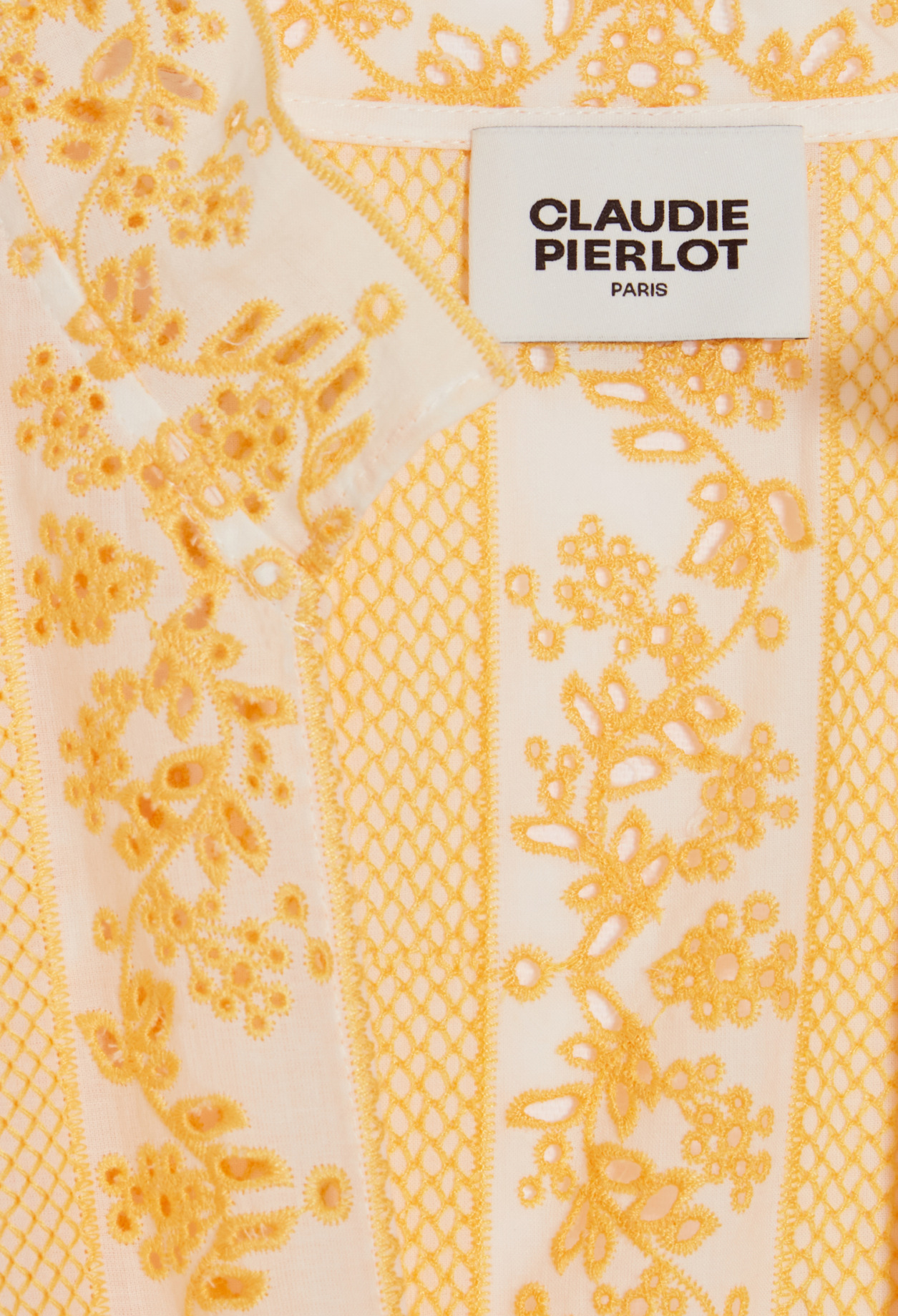 Top cache-c&oelig;ur broderies mimosa