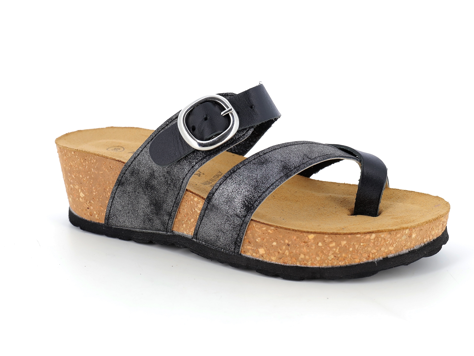 P brand-K1234 / 10NU Matières combinées Noir Argent