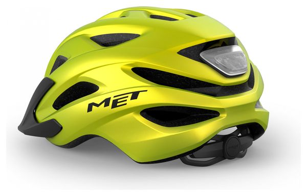 Casque MET Crossover Lime Jaune Metallic Mat