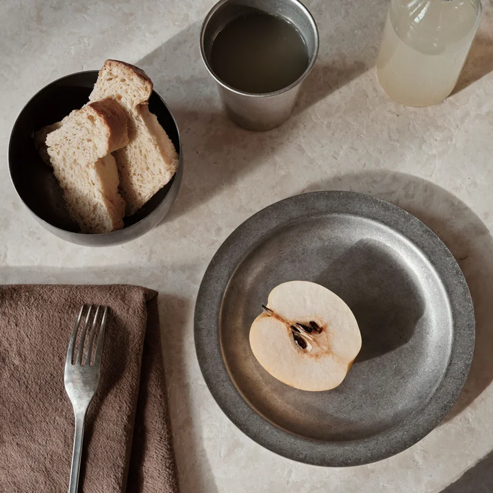 Ferm Living - Tumbled Schale, Edelstahl