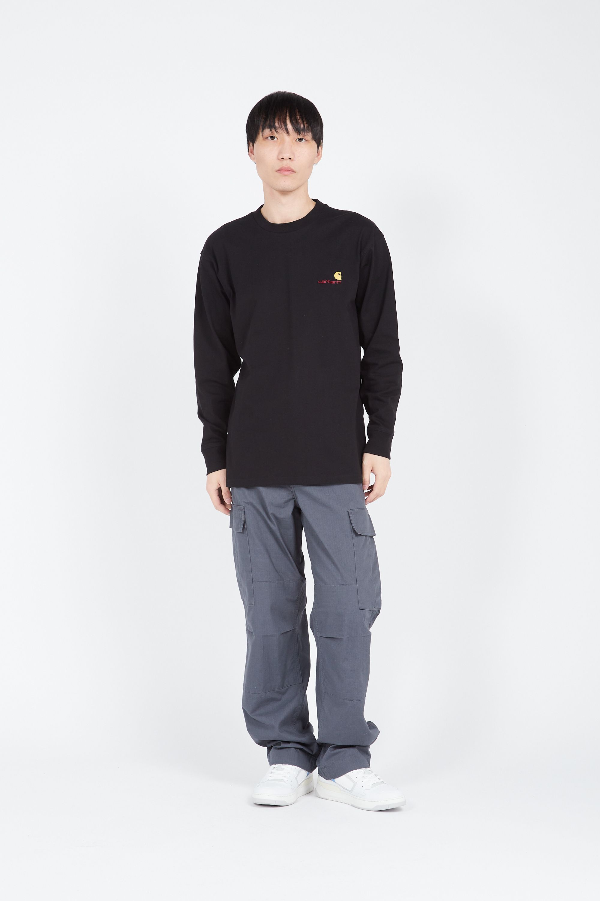 CARHARTT WIP T-shirt L/S American Script T-Shirt Noir