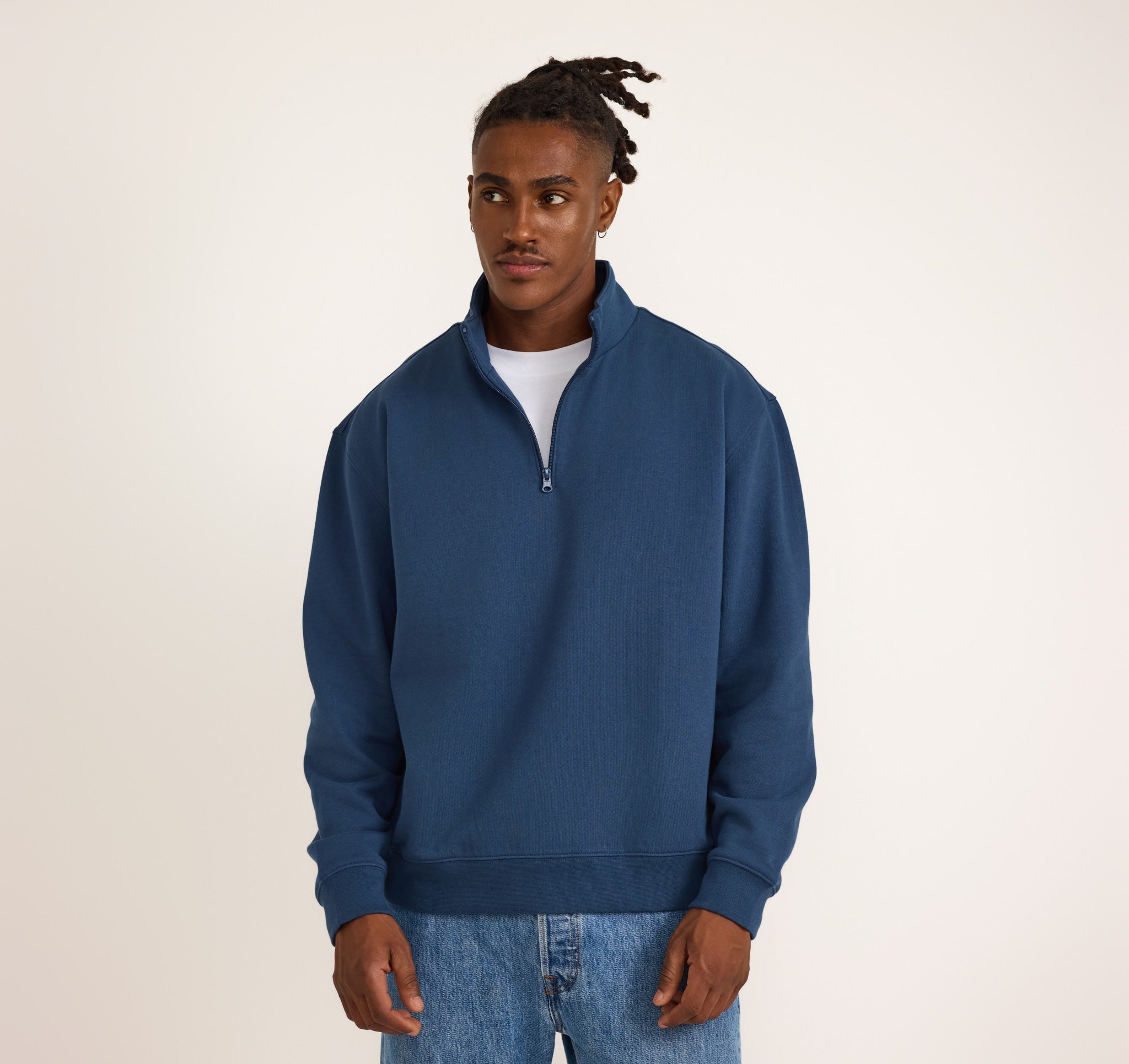ORGANIC COTTON<br>Weekend Half Zip Sweatshirt