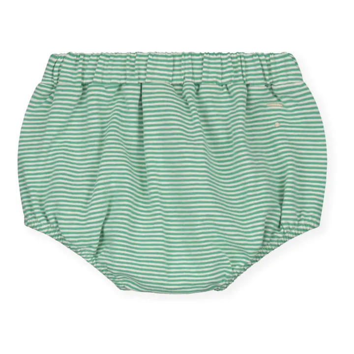Gray Label Bloomer Rayé Coton Bio | Vert Menthe