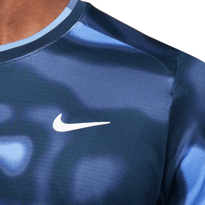 Tee-shirt de tennis Nike Court Dri-Fit Advantage bleu - Giovanni Mpetshi Perricard