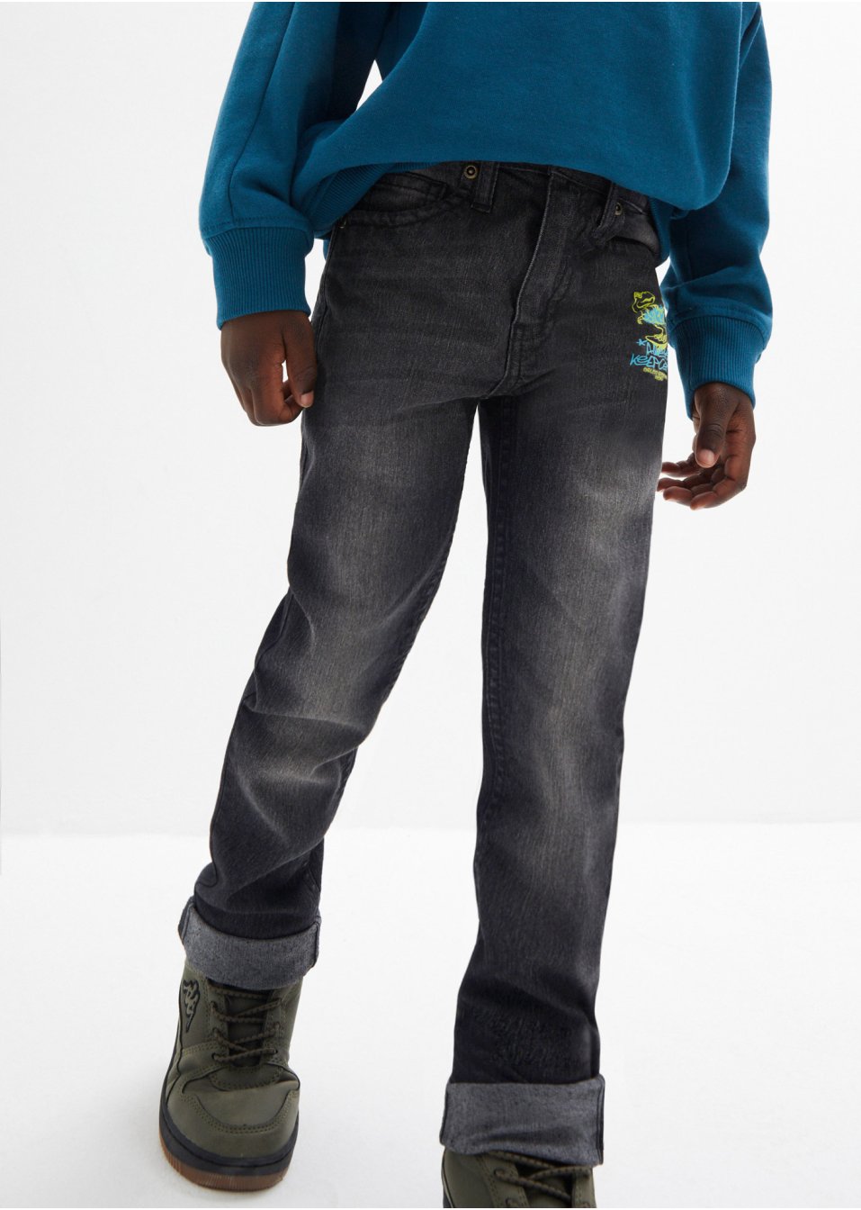Jean garçon avec imprimé graffiti, Slim Fit
