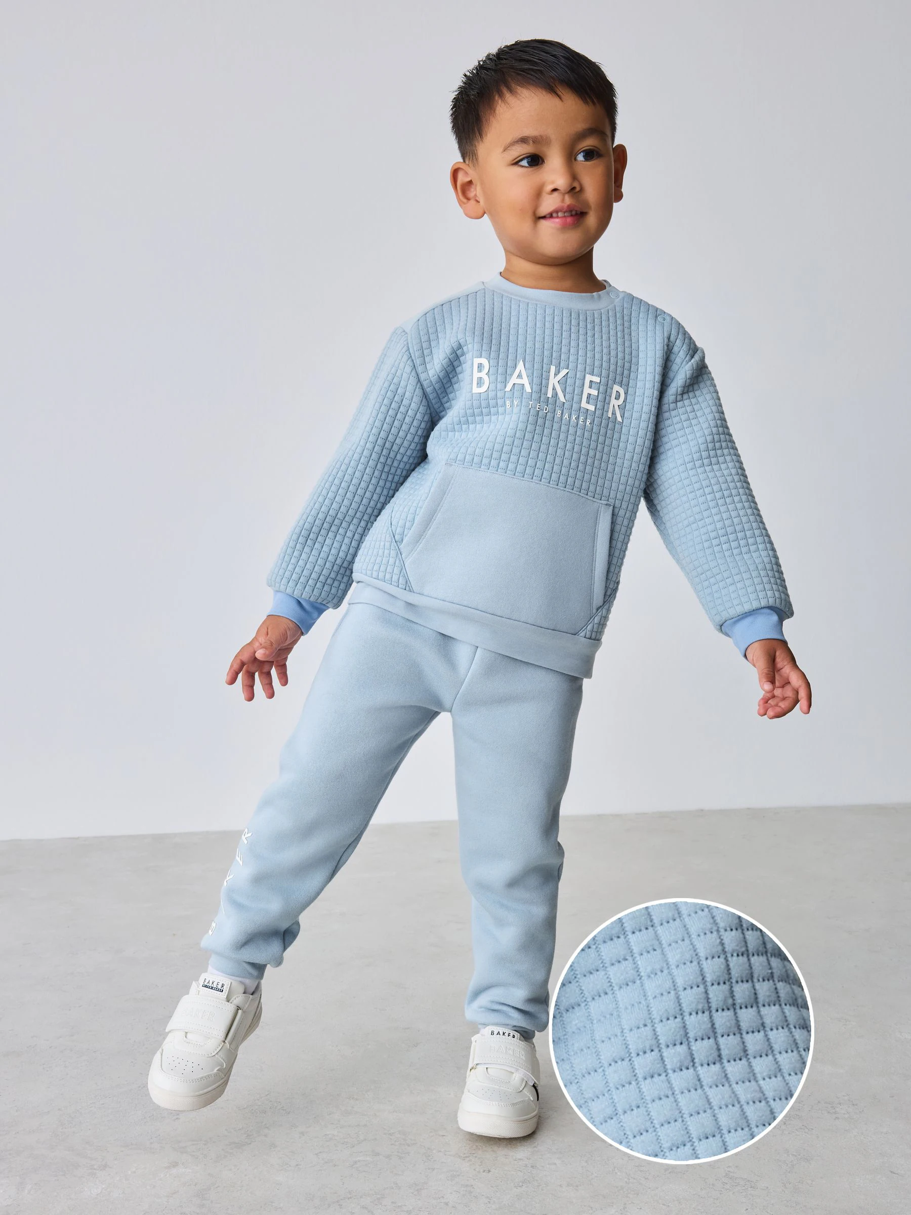 Baker by Ted Baker Blue Quilted Sweater and Joggers Set