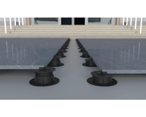 FLAIRSTONE Terrassteun verstelbaar met kruisverbinding 52-82 mm