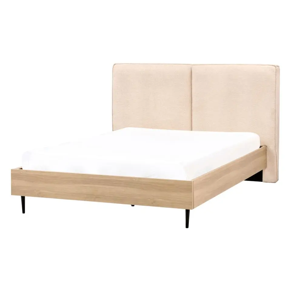 IZERNORE - Bed - Beige - 140 x 200 cm - Bouclé
