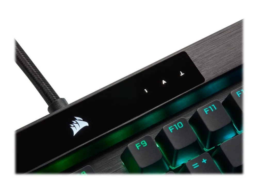 CORSAIR | K100 RGB - tastatur - bagbelyst - USB - Nordisk - tastaturkontakt: CORSAIR OPX RGB