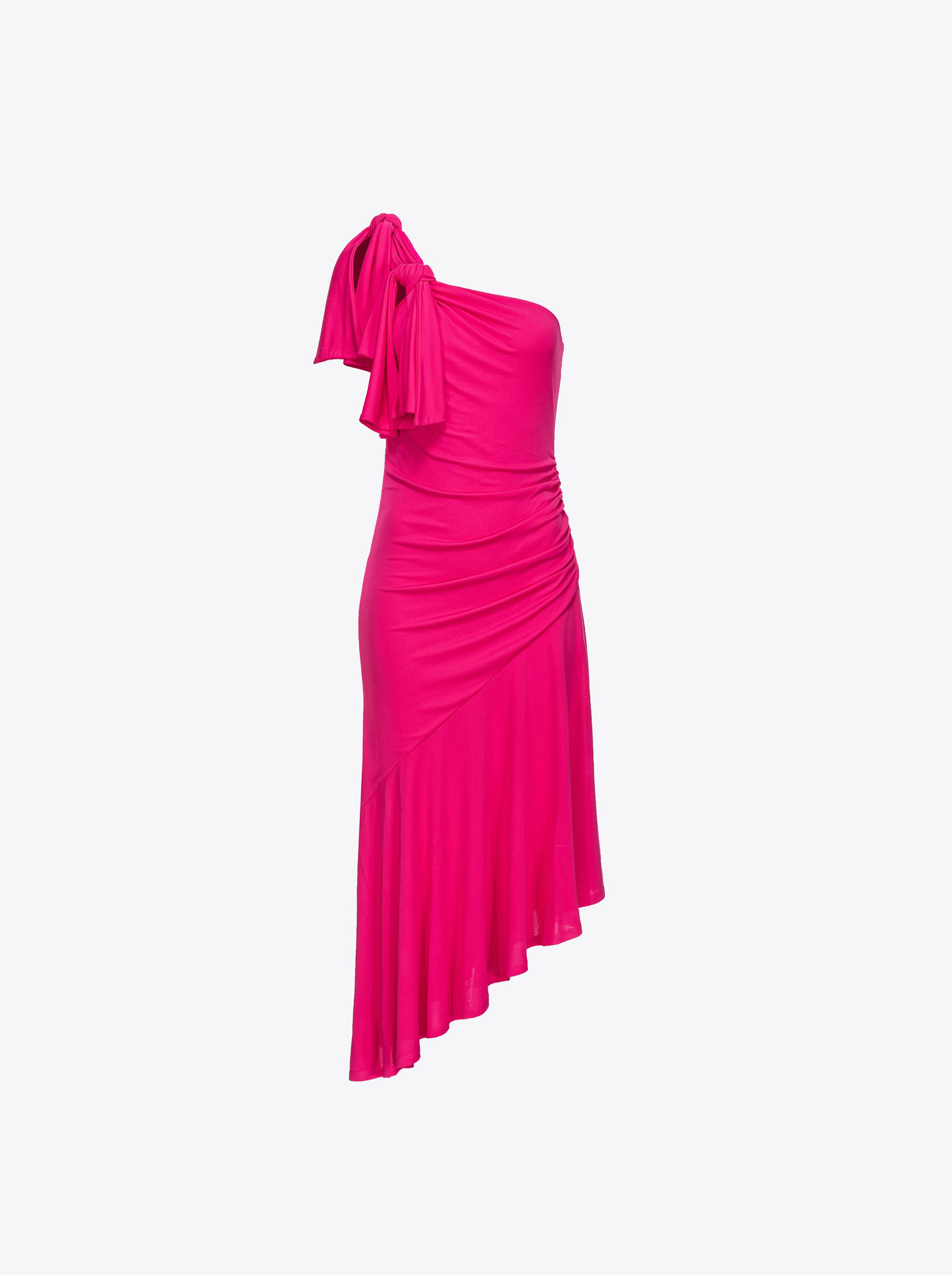 Robe volantée asymétrique | Rose
