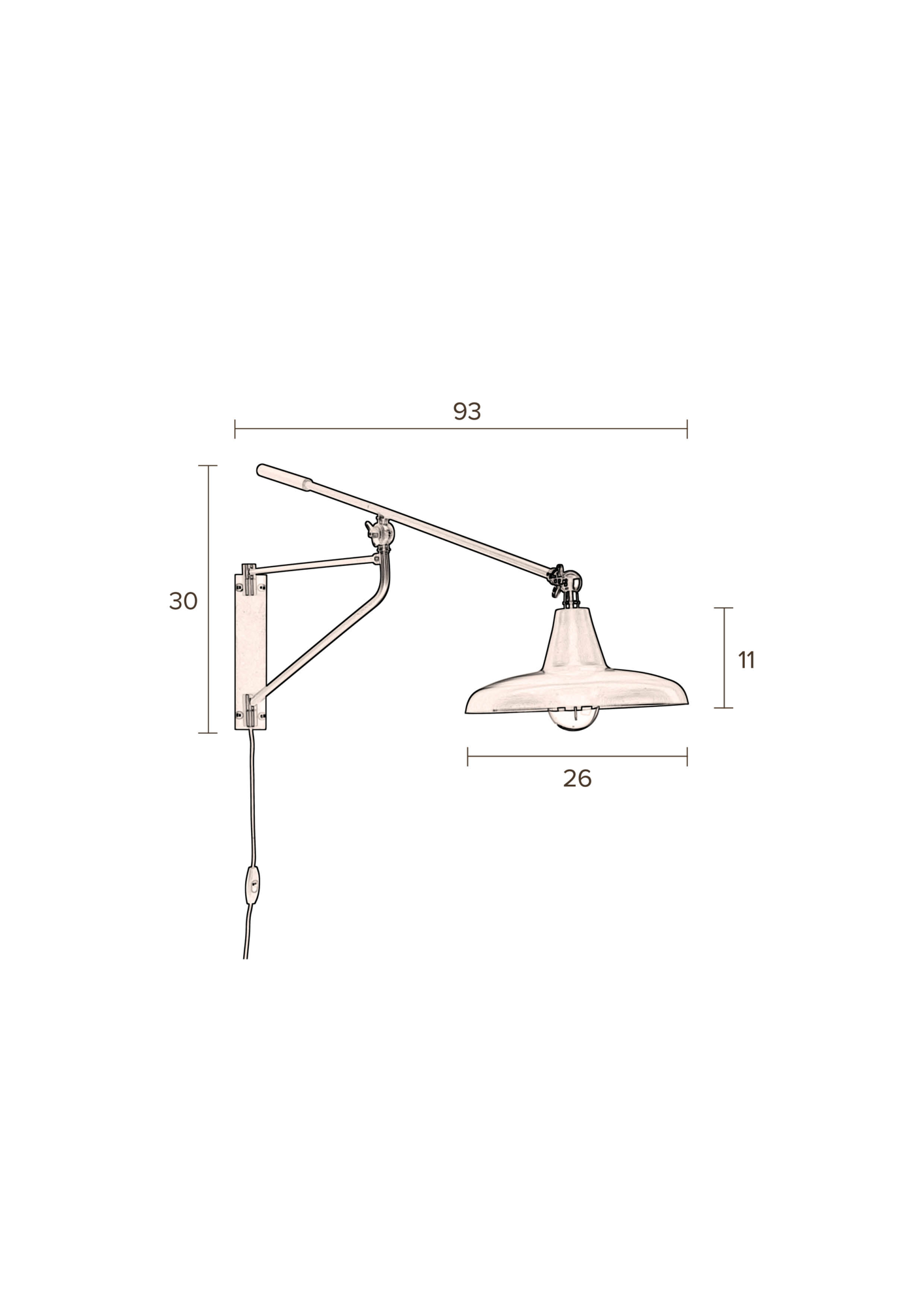 Wandlamp Hector zwart