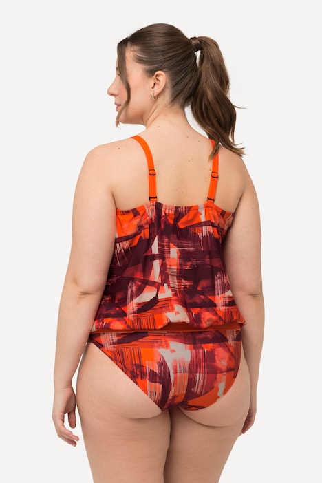 Tankini, längeres Oberteil, Softcups, Träger verstellbar