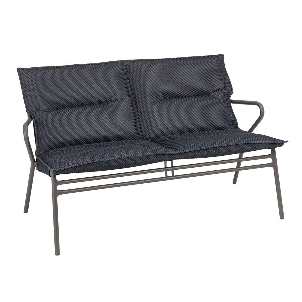 Niedriges Loungeset aus rechteckigem Tisch und 2 Bänken Vence BeComfort® Dark Grey