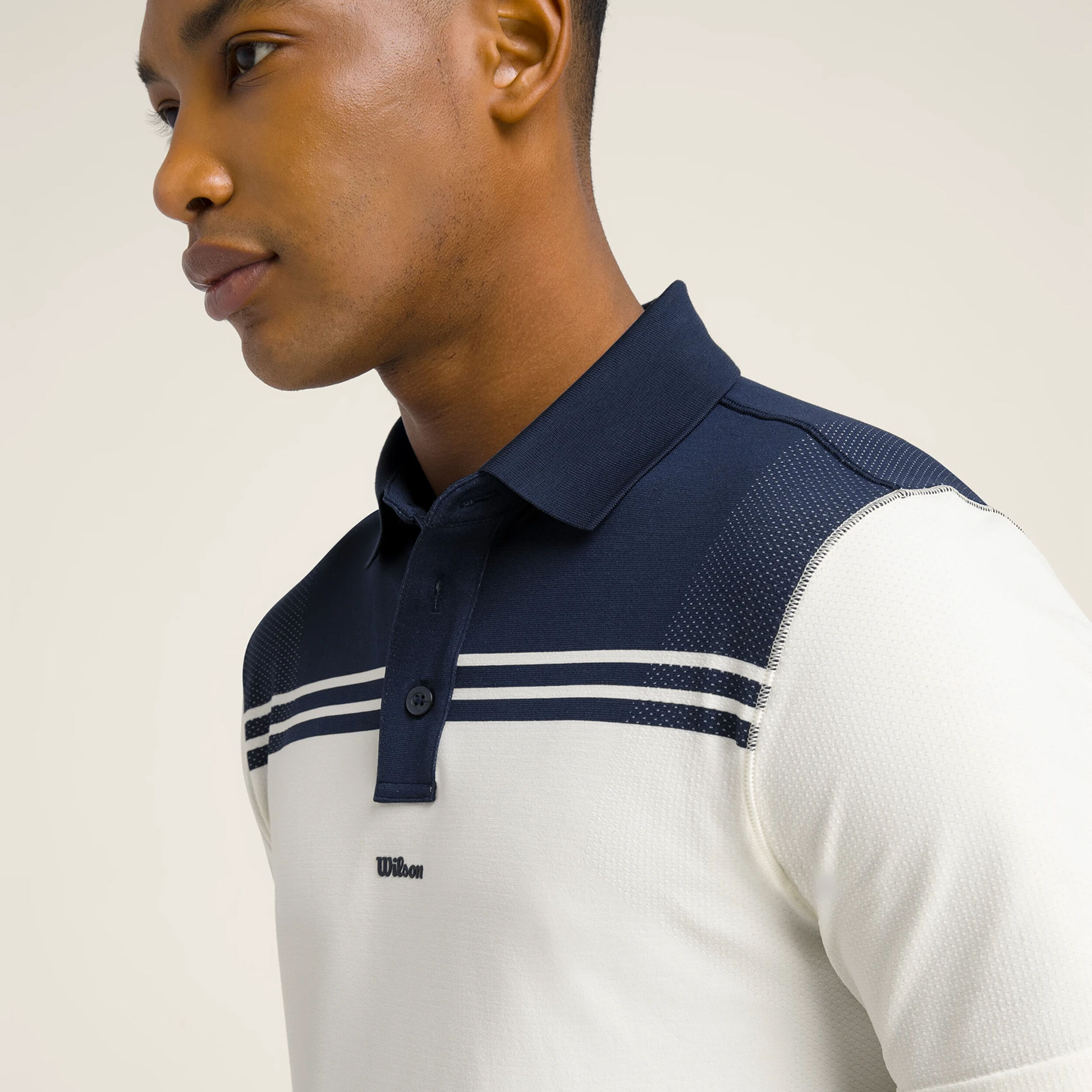 Wilson All Seasons Polo Hommes - Bleu Foncé , Crème