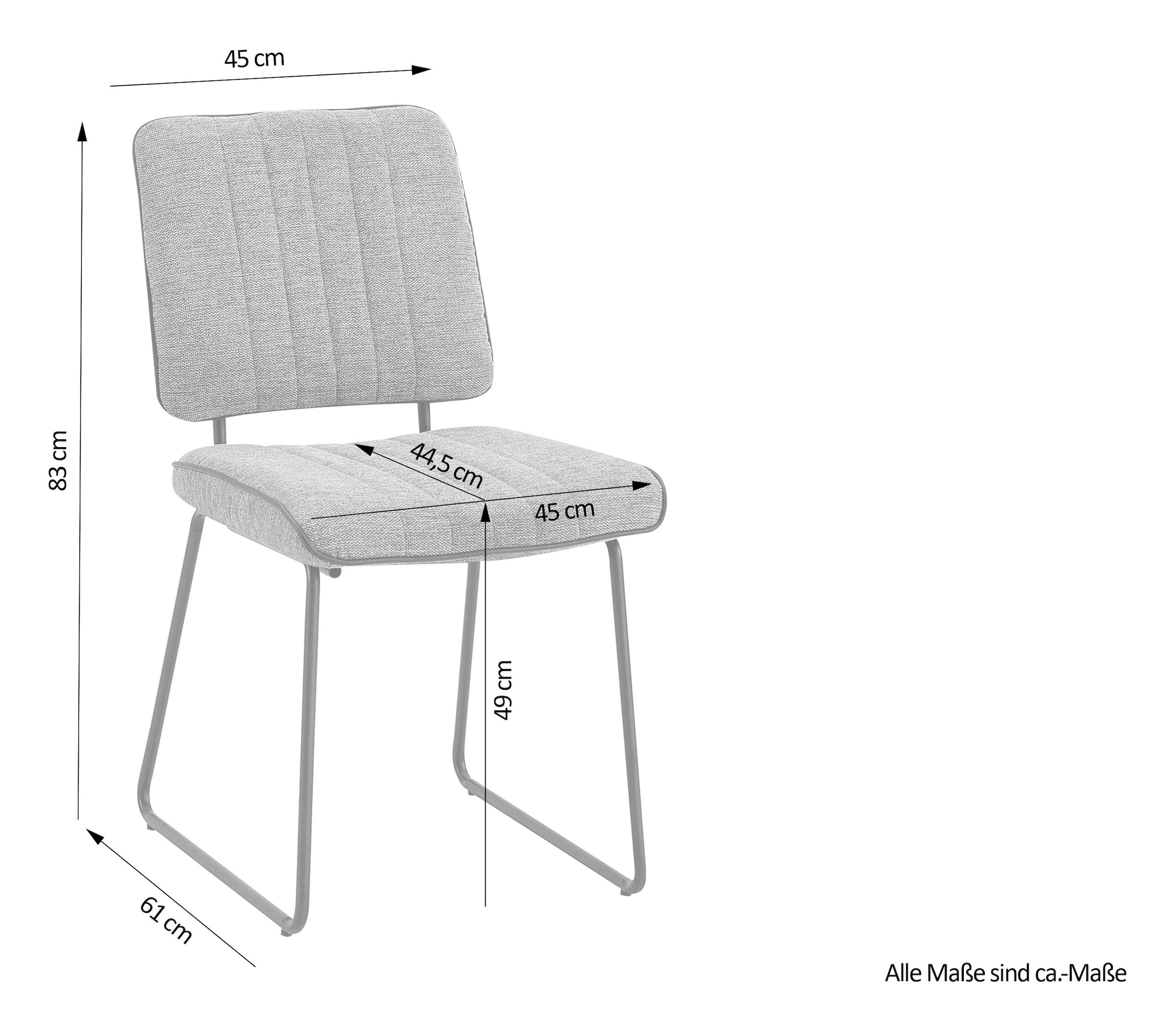 byLIVING Kufenstuhl »Liam 4er-Set« (Set) 4 Stk.moderner Stuhl im praktischen 4er-Set mit Metallgestell