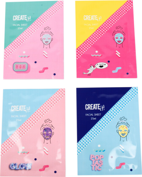 Ansigtsmaske Sæt Til Børn - 4 Stk - Create It!