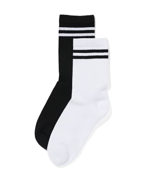2 paires de chaussettes de sport femme 3/4 avec coton blanc
