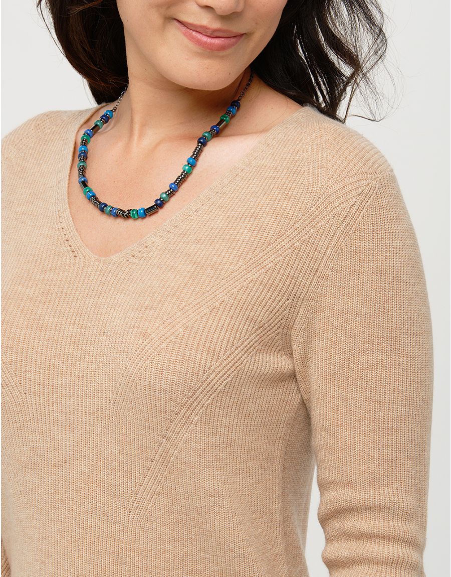Pull brun laine cachemire
