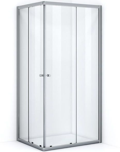 Ruby Essence Douchecabine | 100x90 cm Chroom Helder glas Schuifdeur Rechthoek