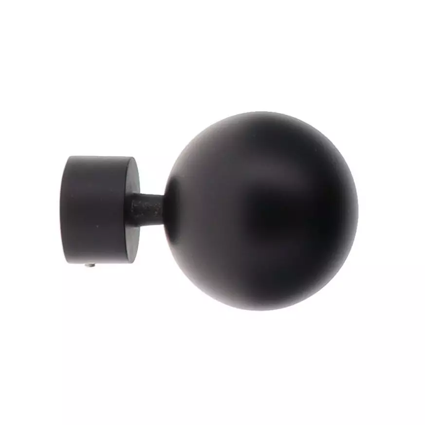 Lot de 2 embouts tringle (D28 mm) Lino Gaia Noir mat
