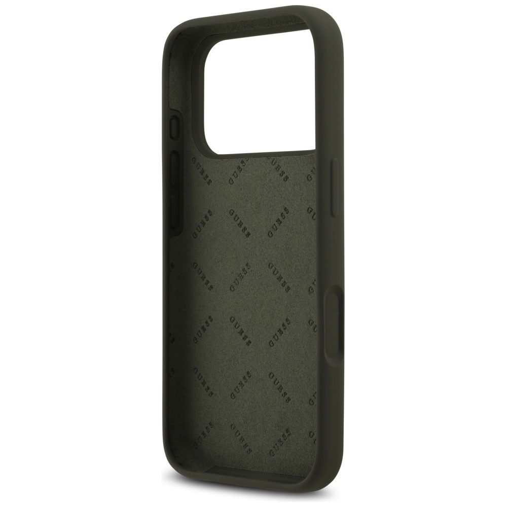iPhone 17 Pro Max Silikon Hardcase Hülle Big 4G Script (GUHCP17XSC4GSMA) - Khaki