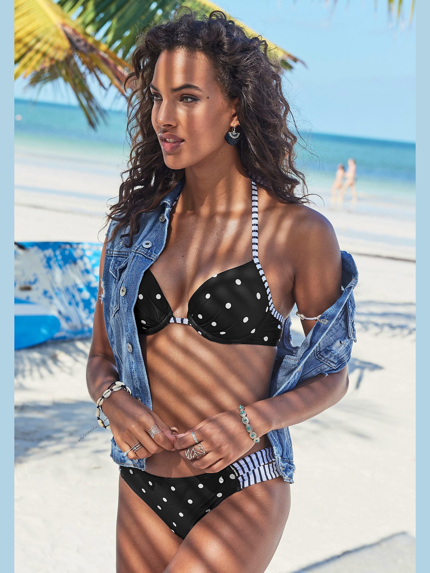 Haut de bikini push-up motif à pois tendance