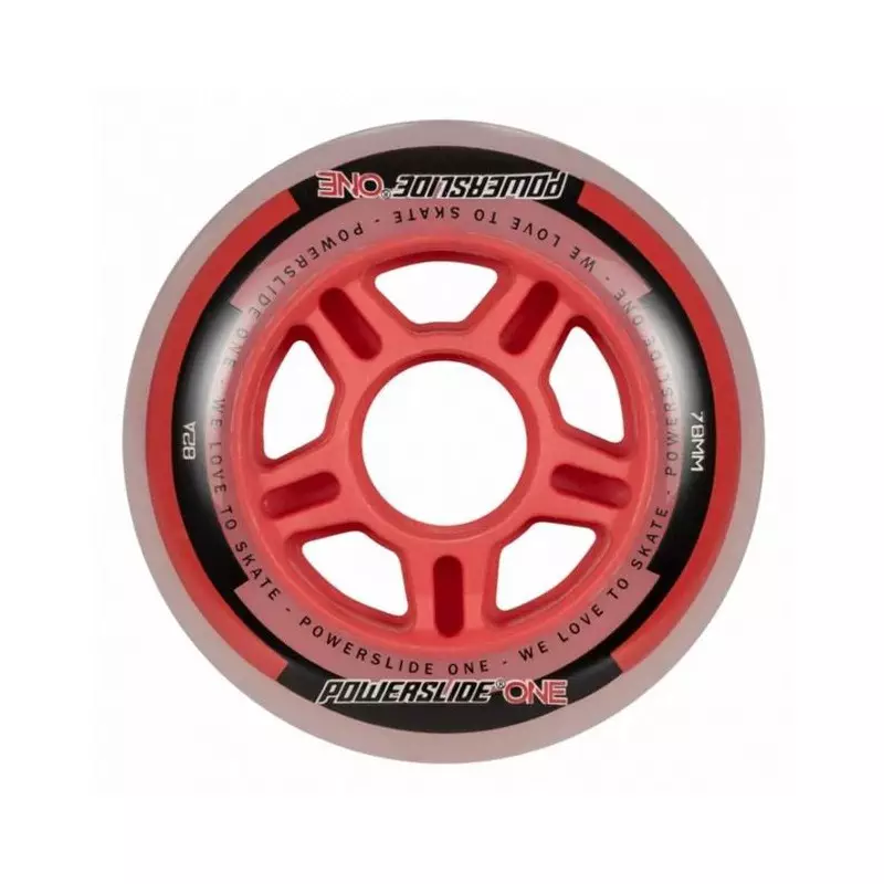 Roue roller en ligne PS ONE PS One Wheels Pack 76mm/82a with Spacer/Bearings, red, 8-Pack