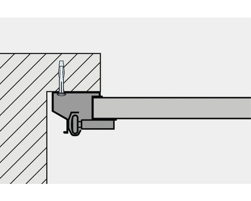 ARON Basic Garagedeur Sectionaaldeur 40 mm L-profiel Slategrain RAL 9010 Zuiver Wit 2500x2125 mm incl. Garagedeuropener, 2 x 2-kanaals handzenders, binnendrukknop IT1-1b
